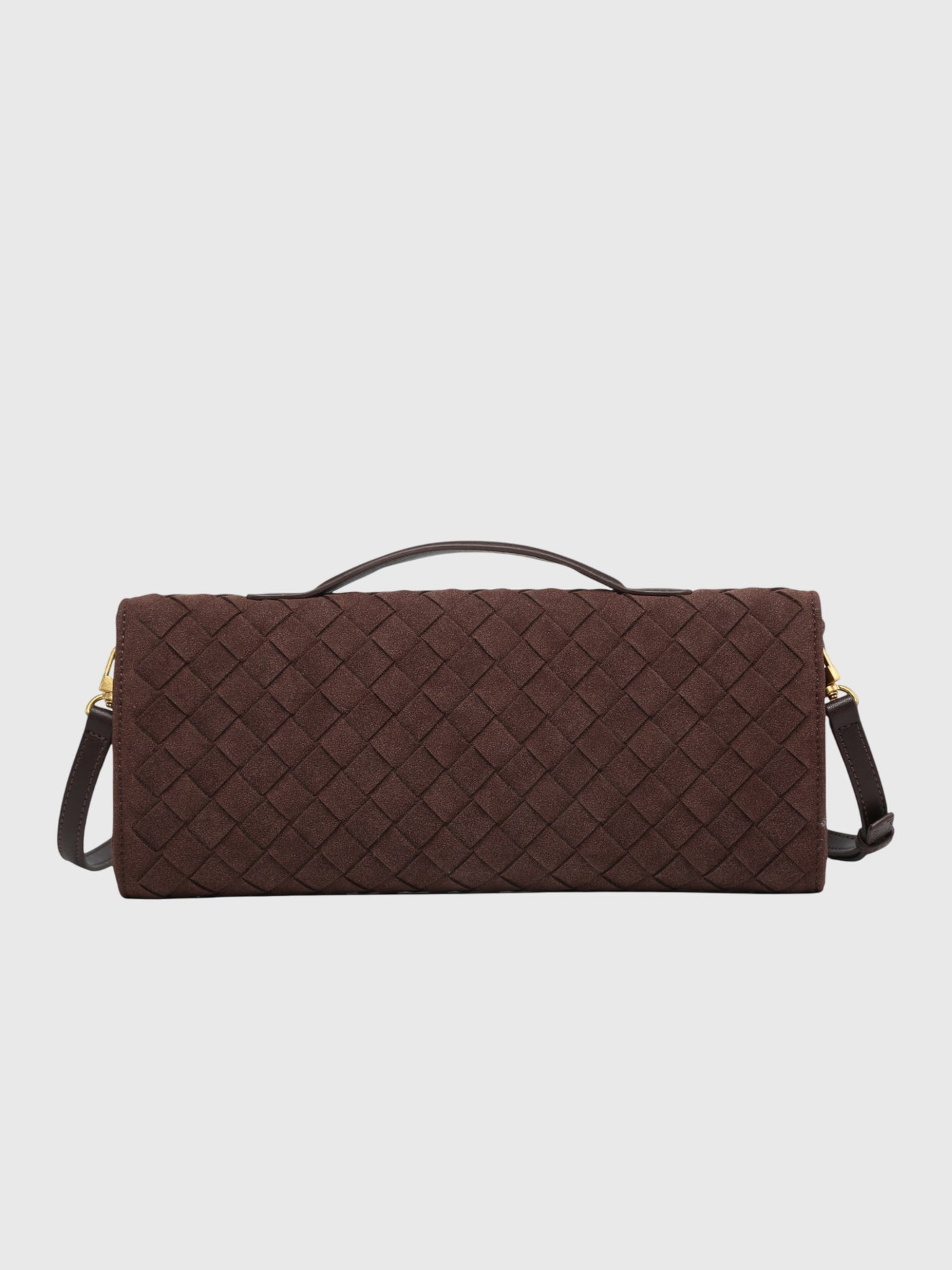 Cherry | Luxe Woven Suede Clutch