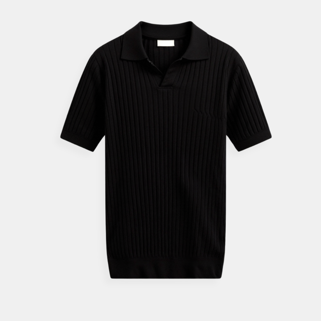 The Avery Ribbed Polo Top