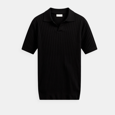 The Avery Ribbed Polo Top
