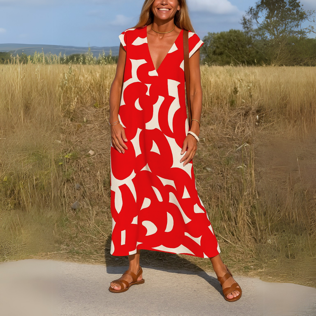 Valérie | V-neck flowing dress
