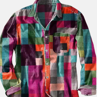 SIMO | PATCHWORK SHIRT WITH PRACTICAL POCKET