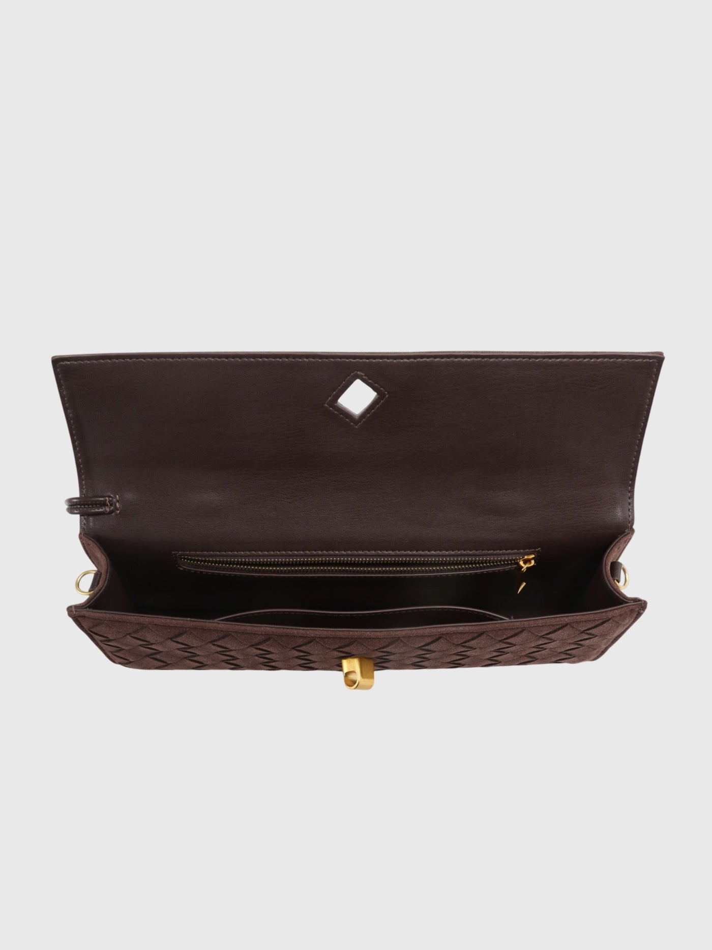 Cherry | Luxe Woven Suede Clutch