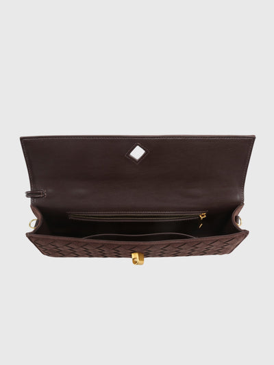 Cherry | Luxe Woven Suede Clutch