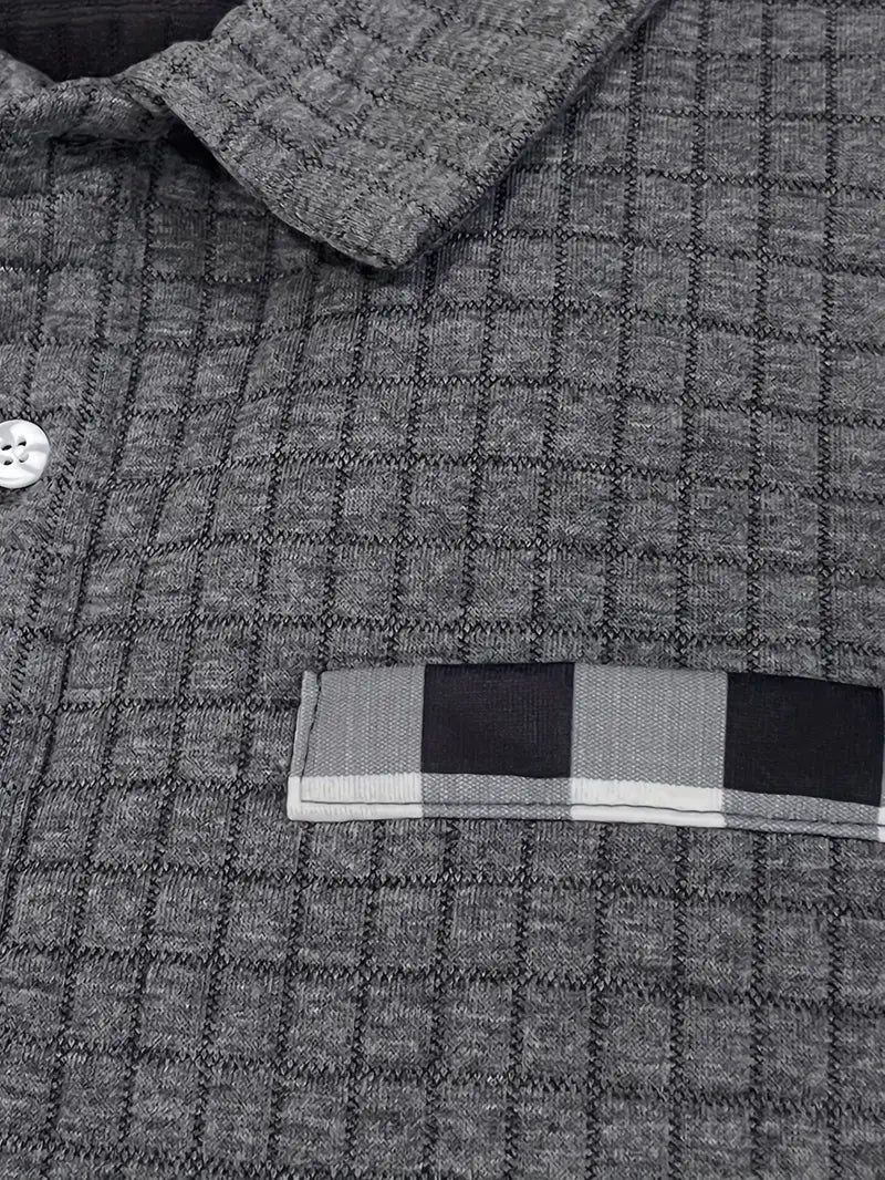 Gerippter Polo Pullover