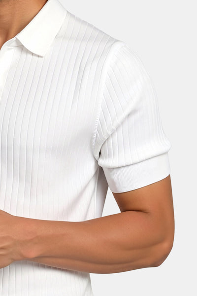 The Avery Ribbed Polo Top