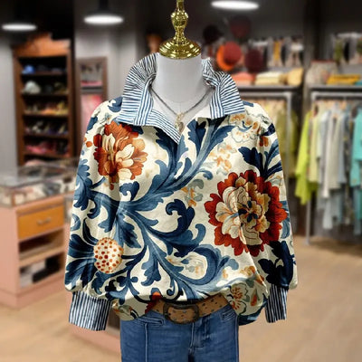 Paola - Vintage Floral Blouse
