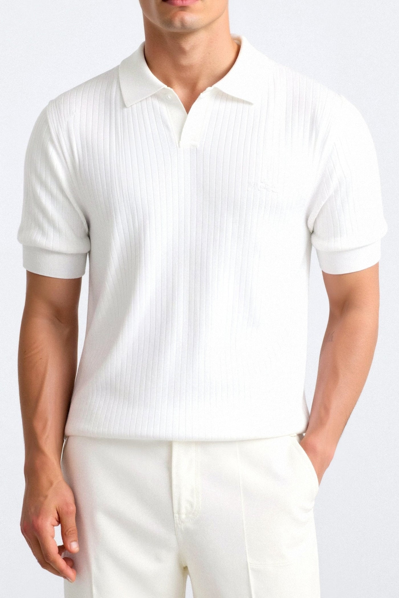 The Avery Ribbed Polo Top