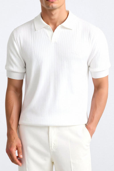 The Avery Ribbed Polo Top