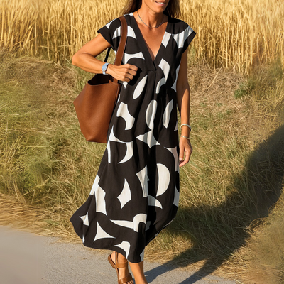 Valérie | V-neck flowing dress