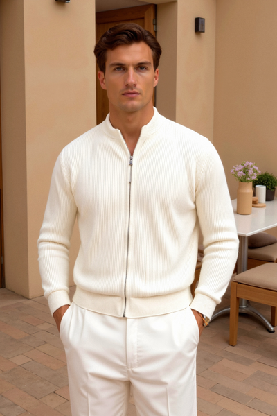 Luca Solid Knitted Cardigan