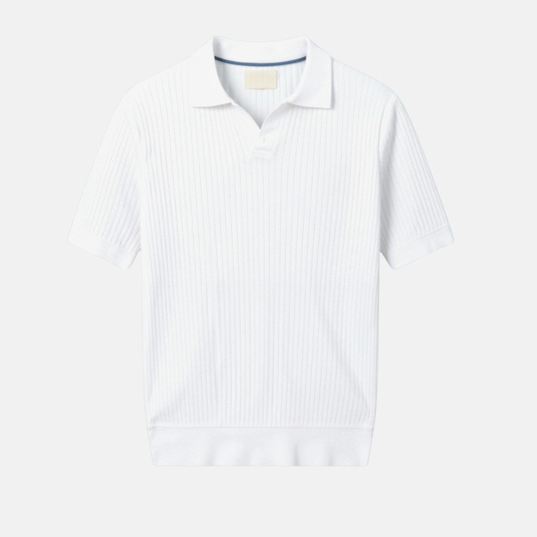 The Avery Ribbed Polo Top