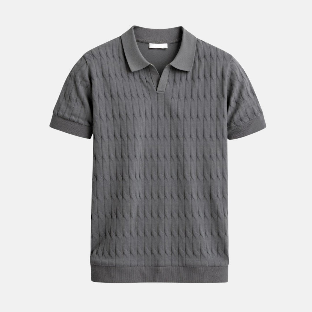 Luca Premium Cable Knit Polo
