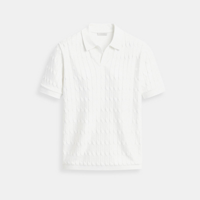 Luca Premium Cable Knit Polo