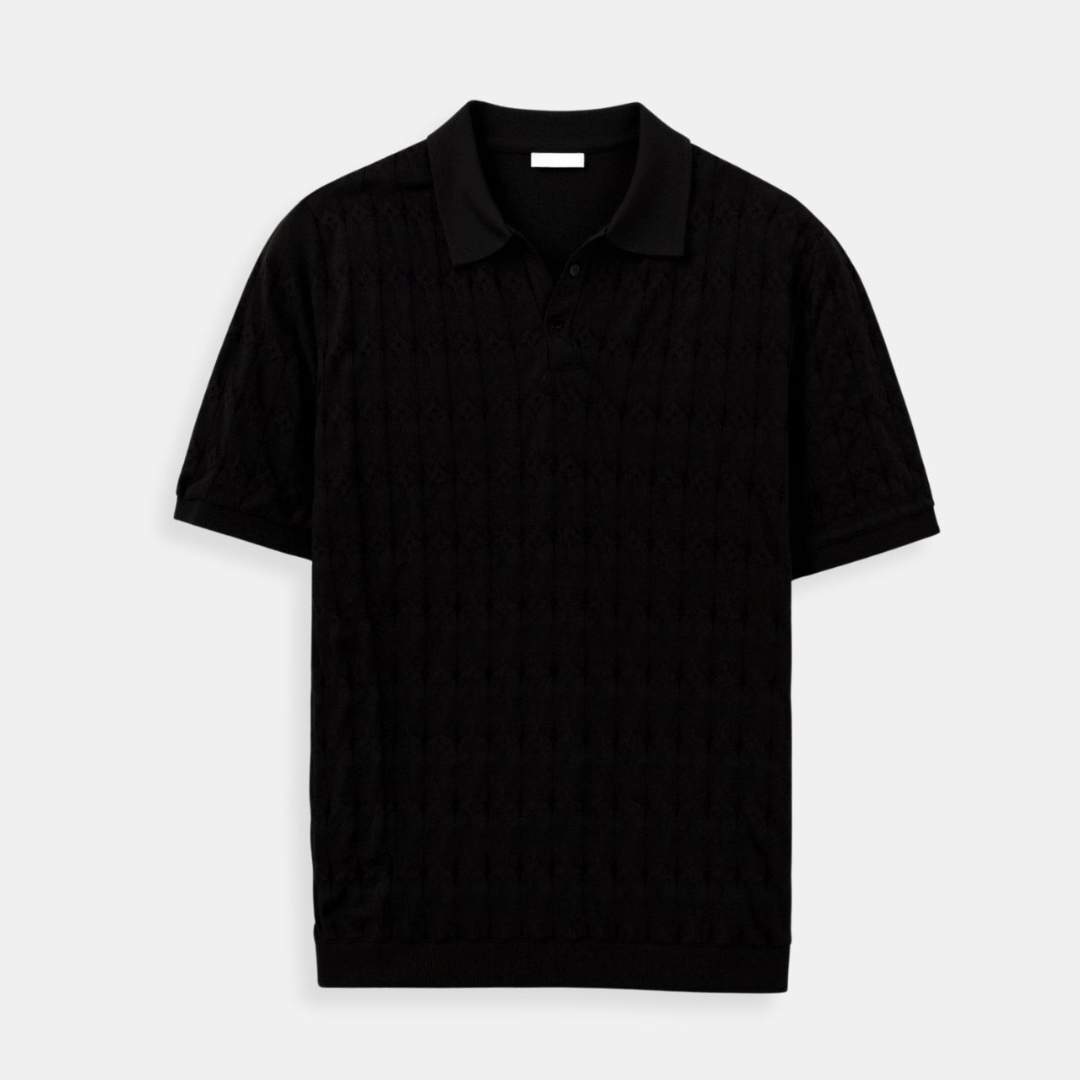 Luca Premium Cable Knit Polo