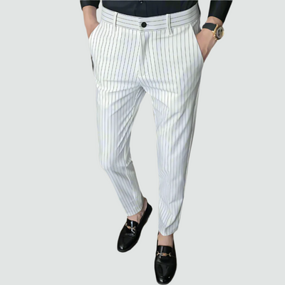 Sophisticated Vertical Stripe Trousers