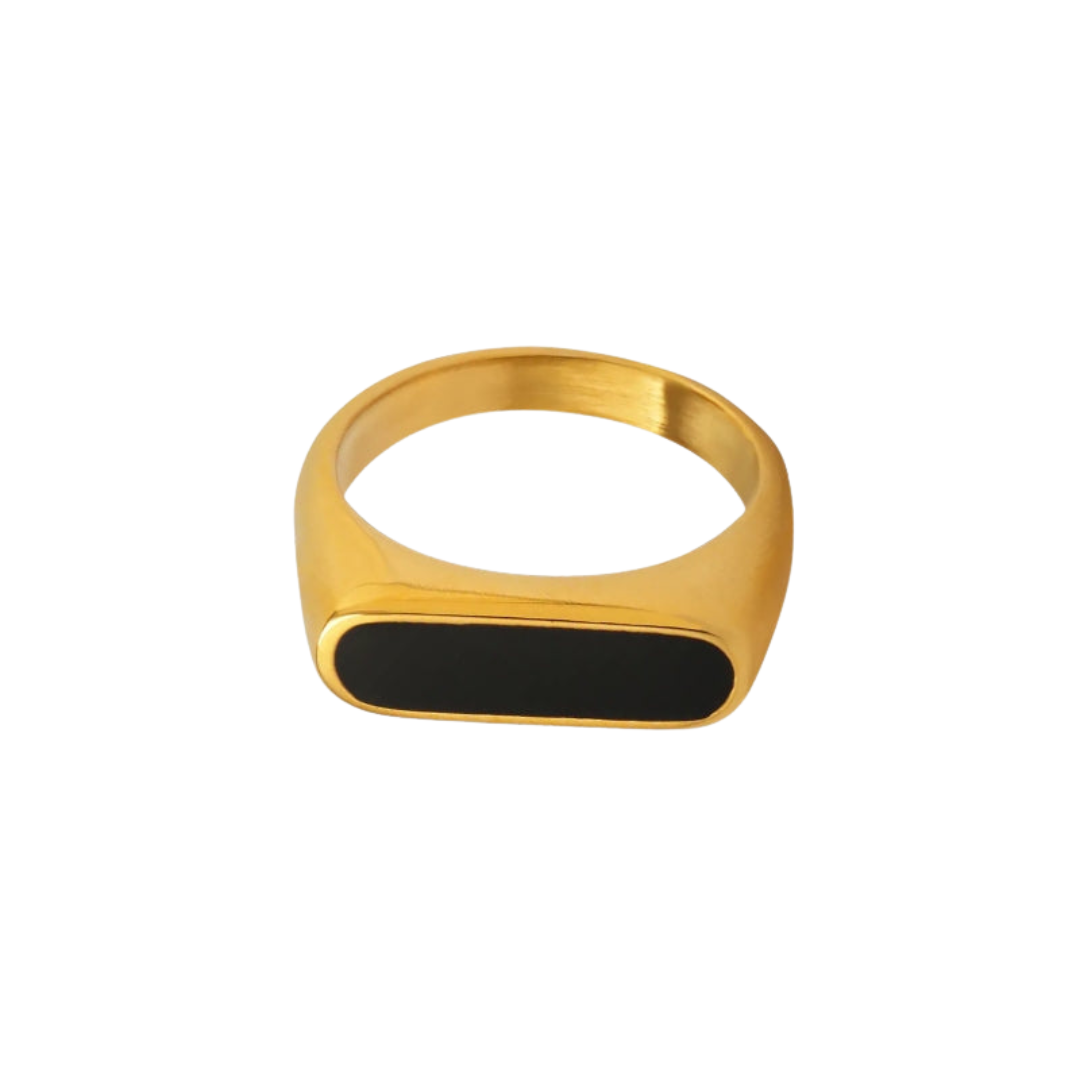 Luca Bold Obsidian Ring