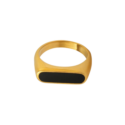 Luca Bold Obsidian Ring