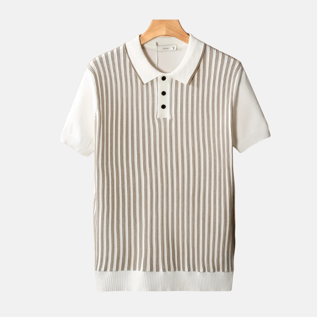 Luca Vertical-Striped Polo