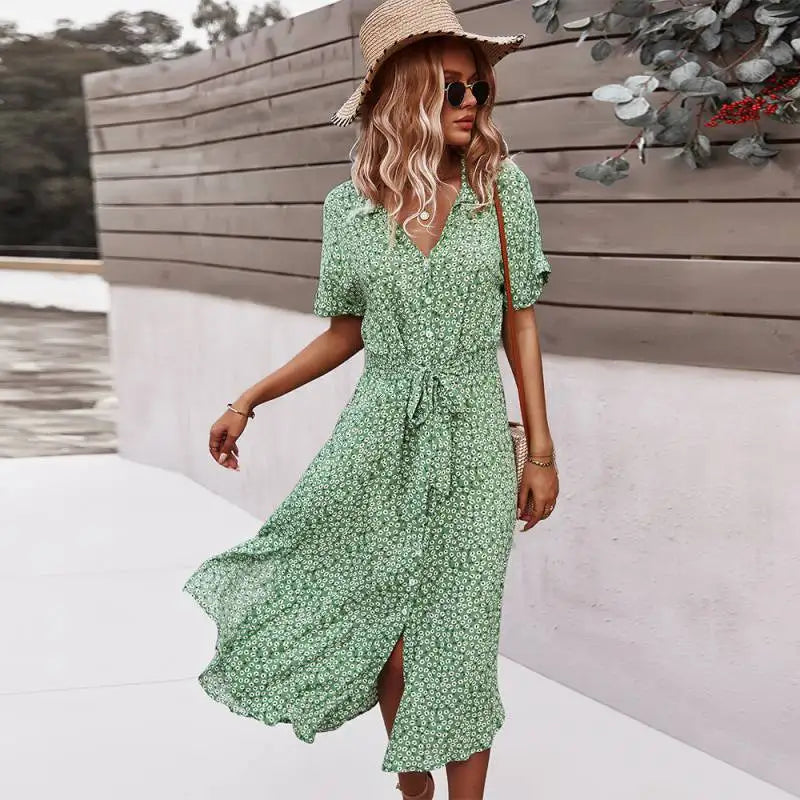 Deborah - Floral Midi Dress