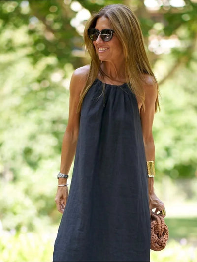 Georgina - Long Halter Dress
