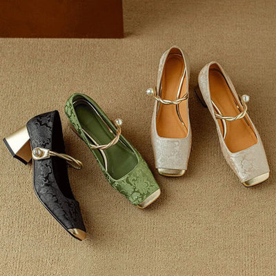 Celeste – Vintage-Inspired Brocade Heels