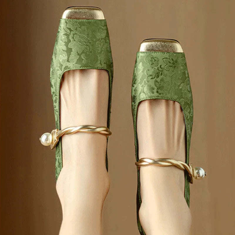 Celeste – Vintage-Inspired Brocade Heels