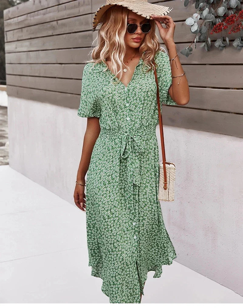 Deborah - Floral Midi Dress