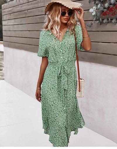 Deborah - Floral Midi Dress