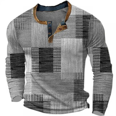 Mike Patchwork Long Sleeve Shirt