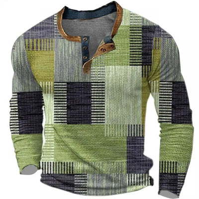 Mike Patchwork Long Sleeve Shirt