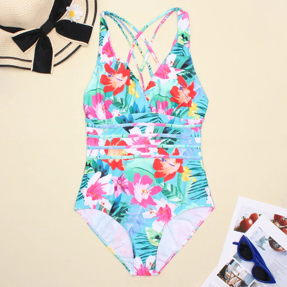V-Neck Swimsuit Summer Beach