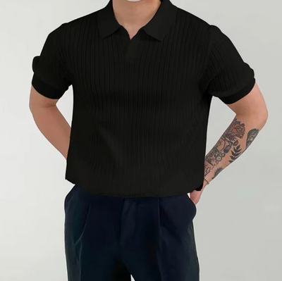 The Avery Ribbed Polo Top