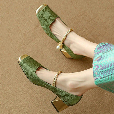 Celeste – Vintage-Inspired Brocade Heels