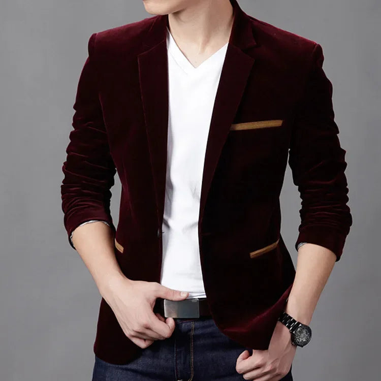 Luca Modern Velvet Blazer
