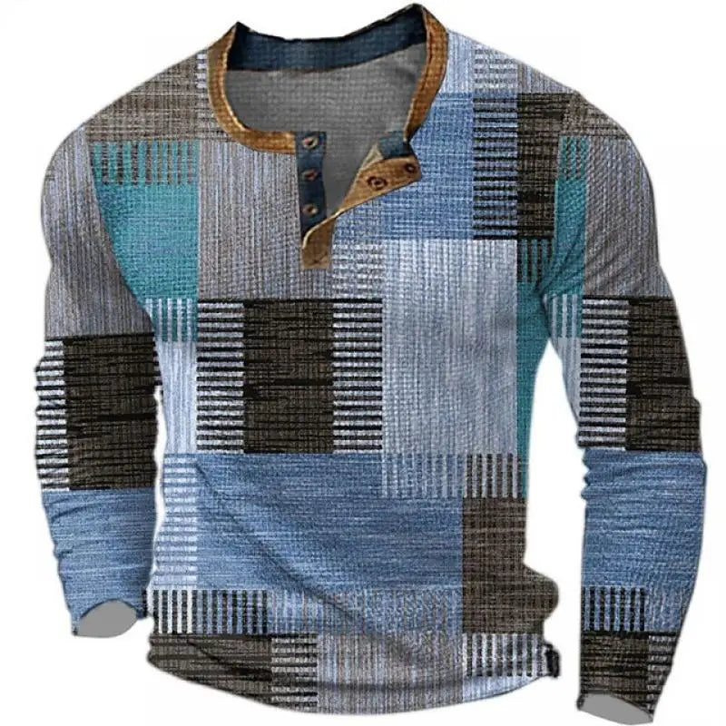 Mike Patchwork Long Sleeve Shirt