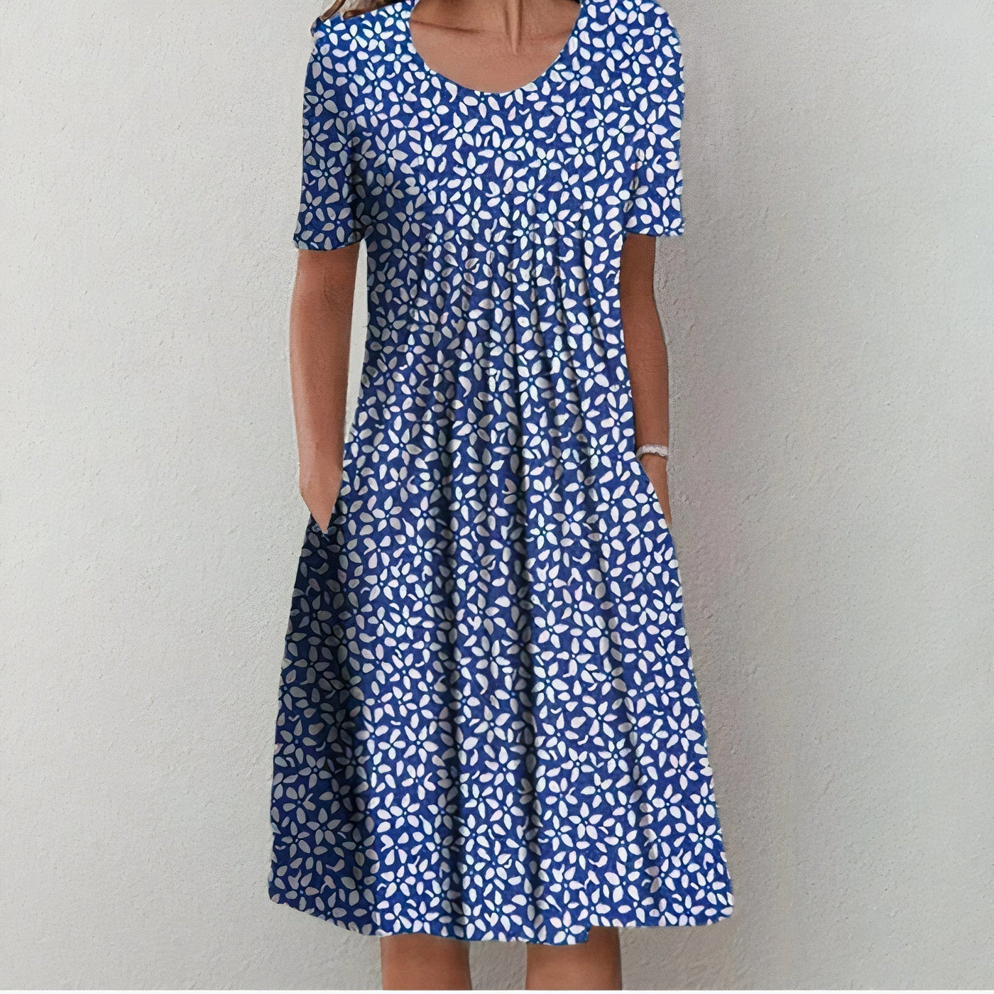 Ovelle™ | Floral Midi Dress with Pockets