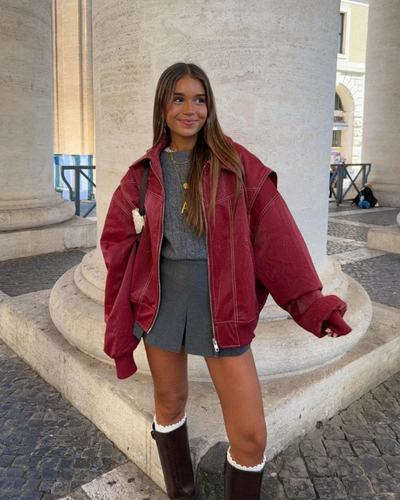 Sumaya | Bold Leather Jacket