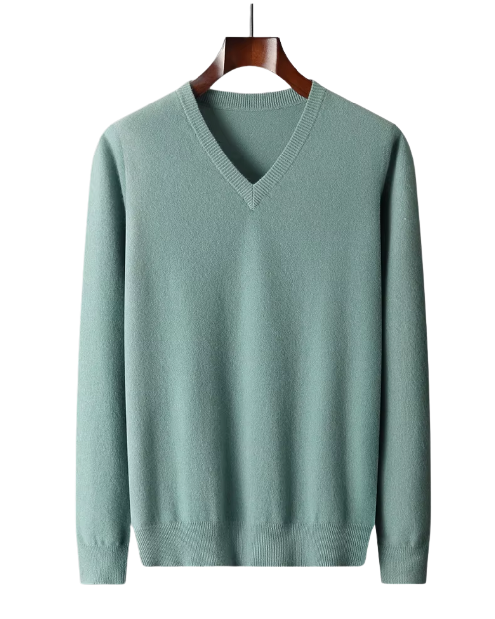 Wollpullover mit V-Ausschnitt