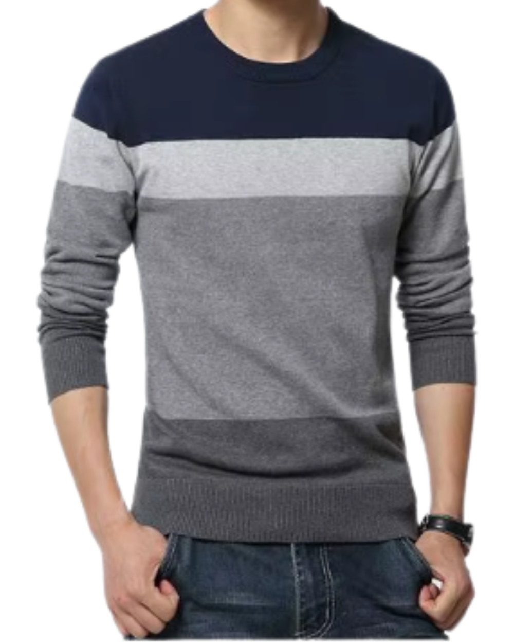 Lässiger Baumwollpullover für Herren