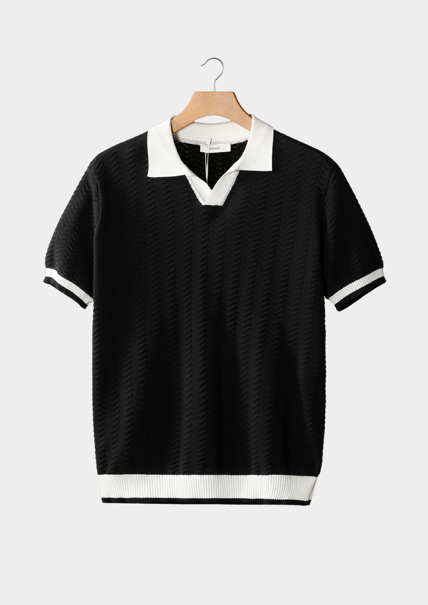 Luca Chevron Textured Polo