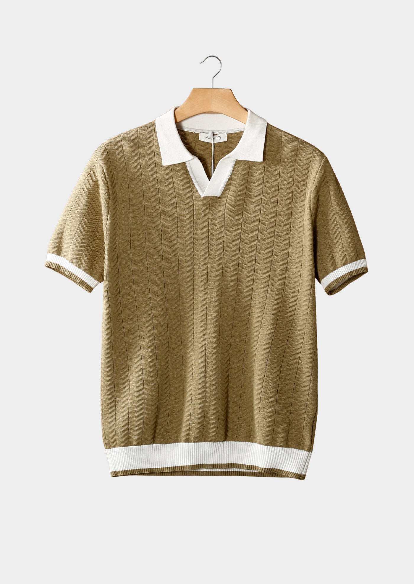Luca Chevron Textured Polo