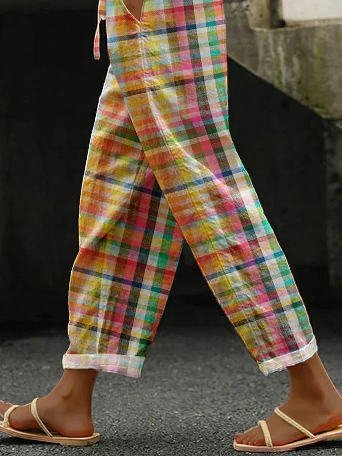 Mikayla – Soft Plaid Pants