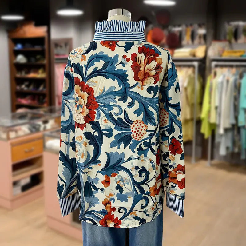 Paola - Vintage Floral Blouse