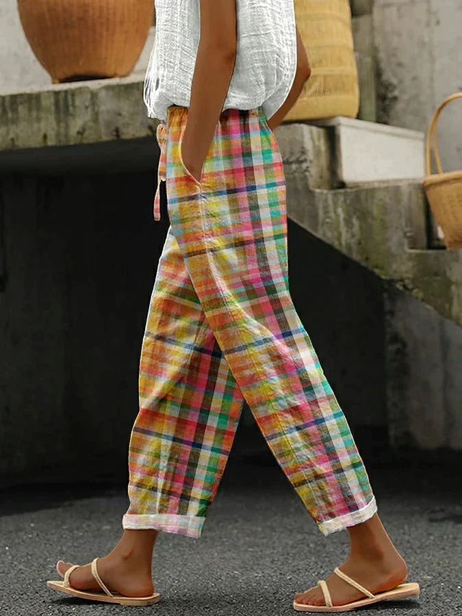 Mikayla – Soft Plaid Pants