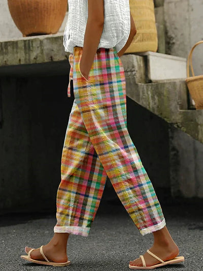 Mikayla – Soft Plaid Pants