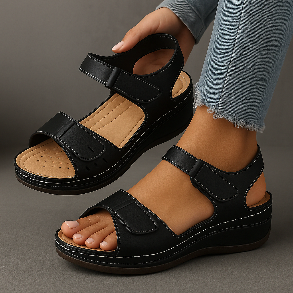 Veera orthopaedic sandals with wedge heel