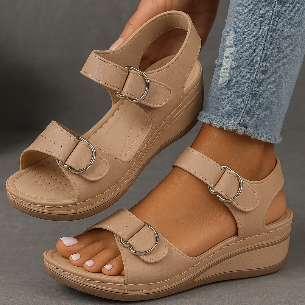 Veera orthopaedic sandals with wedge heel