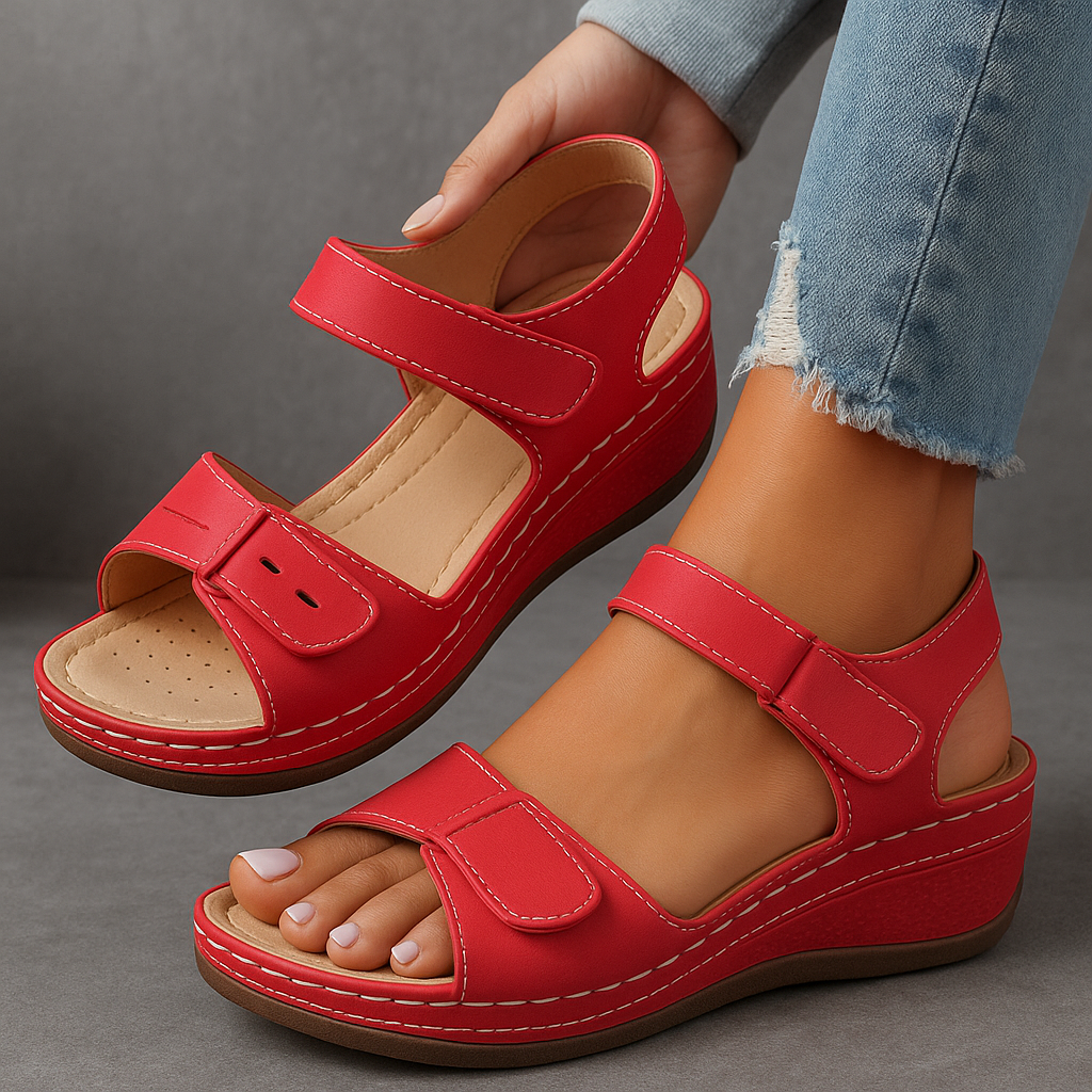 Veera orthopaedic sandals with wedge heel