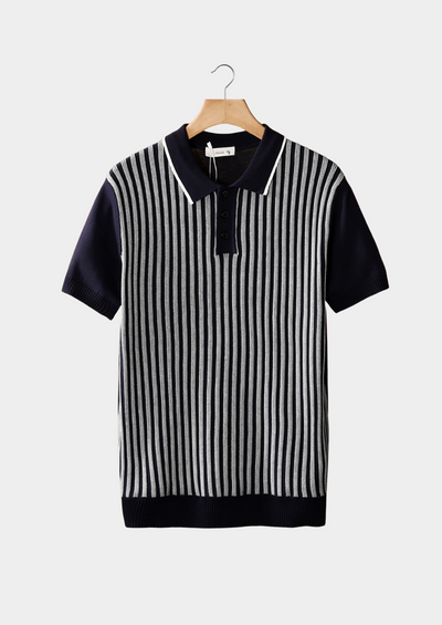 Luca Vertical-Striped Polo