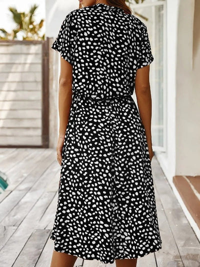 Amber | Printed V-Neck Dress
